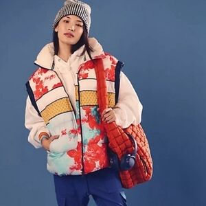 FP Movement In A Bubble Floral Buti Puffer Vest